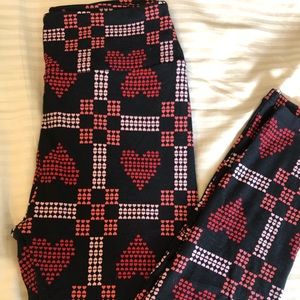 LuLaRoe OS Valentines Leggings